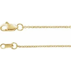 10K White 1 mm Cable 20" Chain