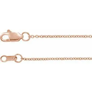 10K White 1 mm Cable 20" Chain