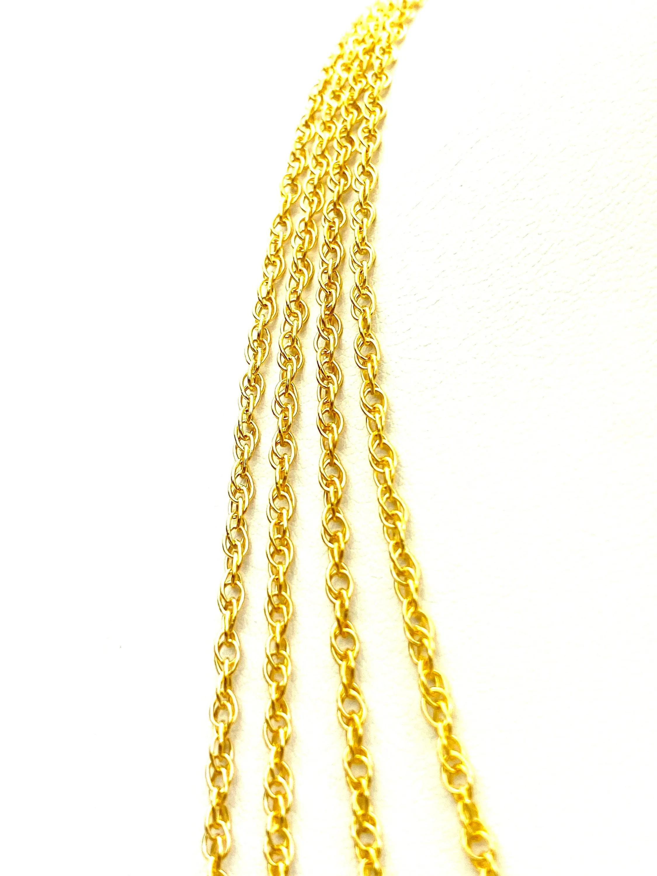 14KGF Double Rope Chain 18” 20” 22” 24” , Sku#15R