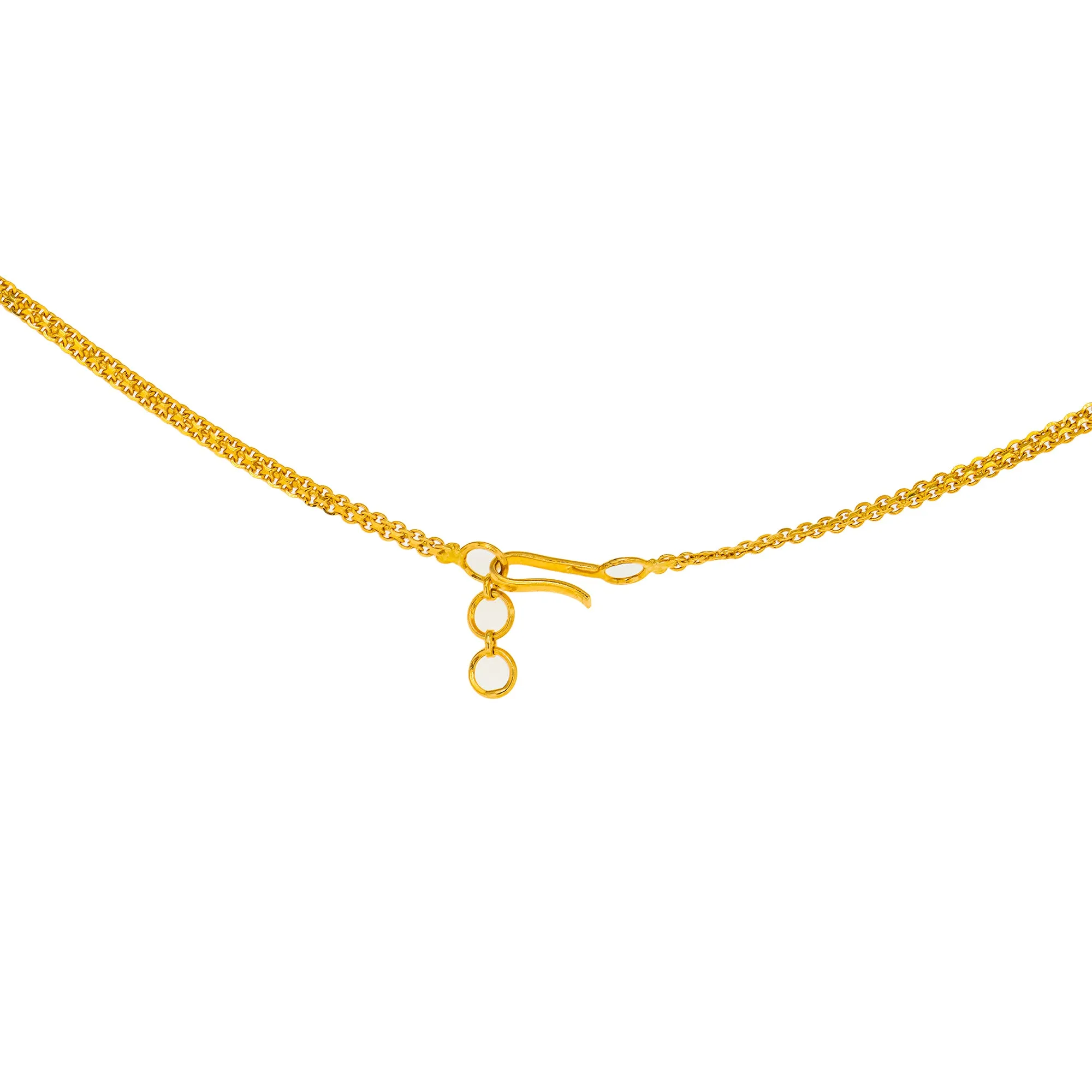 22K Yellow Gold 28 Inch Temple Necklace w/ Emerald, Ruby, CZ, Pearls & Antique Accents (110.5gm)