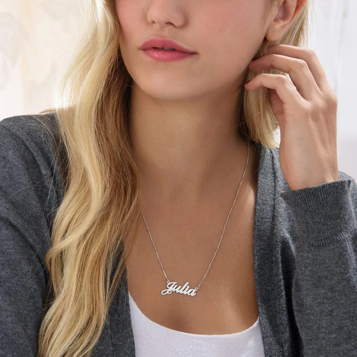 925 Sterling Sliver Custom Name Necklace Personalized Initial Necklaces Pendant Jewelry Gift for Her