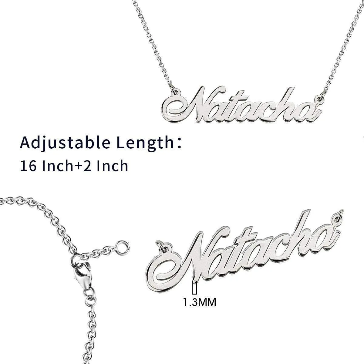 925 Sterling Sliver Custom Name Necklace Personalized Initial Necklaces Pendant Jewelry Gift for Her
