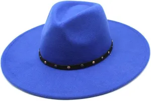 9.5cm Big Brim Jazz Hat and Winter Woolen Hat Men's and Women's Peach Top Hat Felt Hat Fengyan Cowboy Hats (Color : Rose Red, Size : 56-58cm)