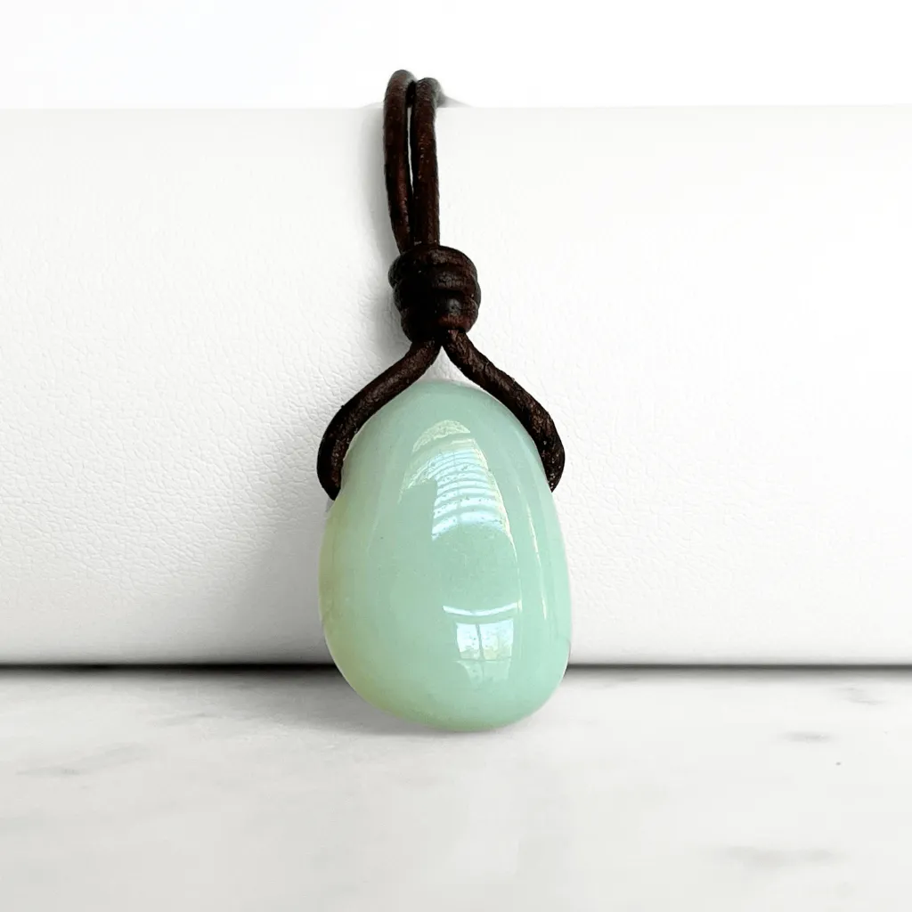 Aquamarine Drop Gemstone Pendant - Oceanic Serenity