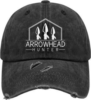 Arrowhead Hunter Hats for Men Washed Distressed Baseball Caps Vintage Washed Dad Hat Breathable