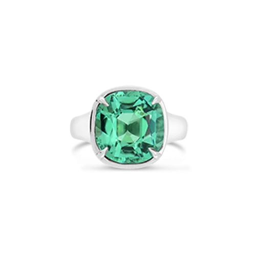 Blue-Green Tourmaline Ring