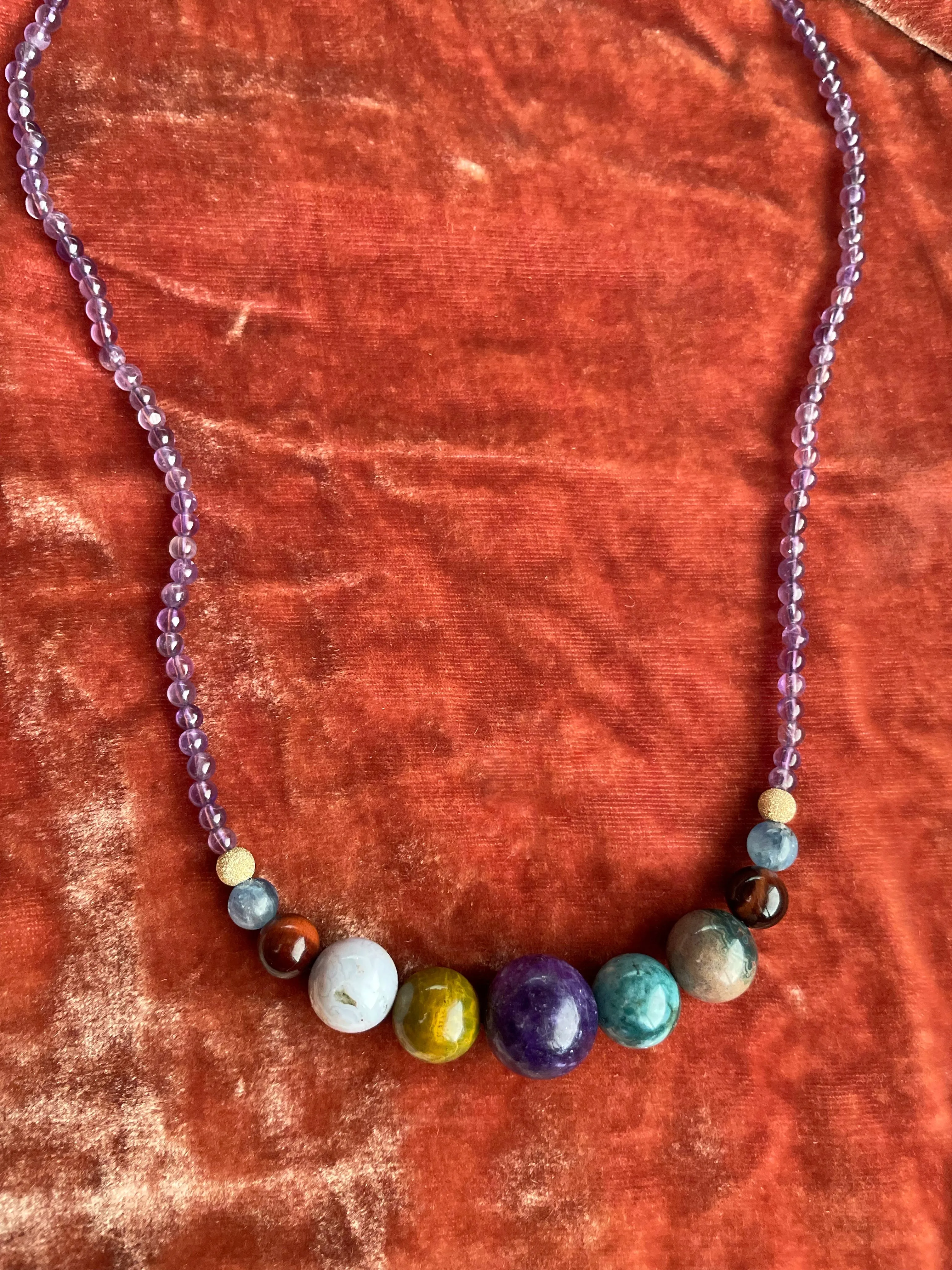 Bubbles Necklace - Amethyst