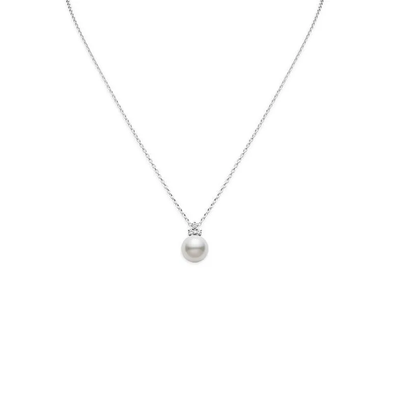 Classic White South Sea Pearl Diamond Necklace