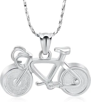 Cremation Jewelry Bicycle Urn Necklaces for Ashes Cycling Stainless Steel Memorial Urns Pendant Necklaces Racing Keepsakes Human Ash Jewelry for Men Women