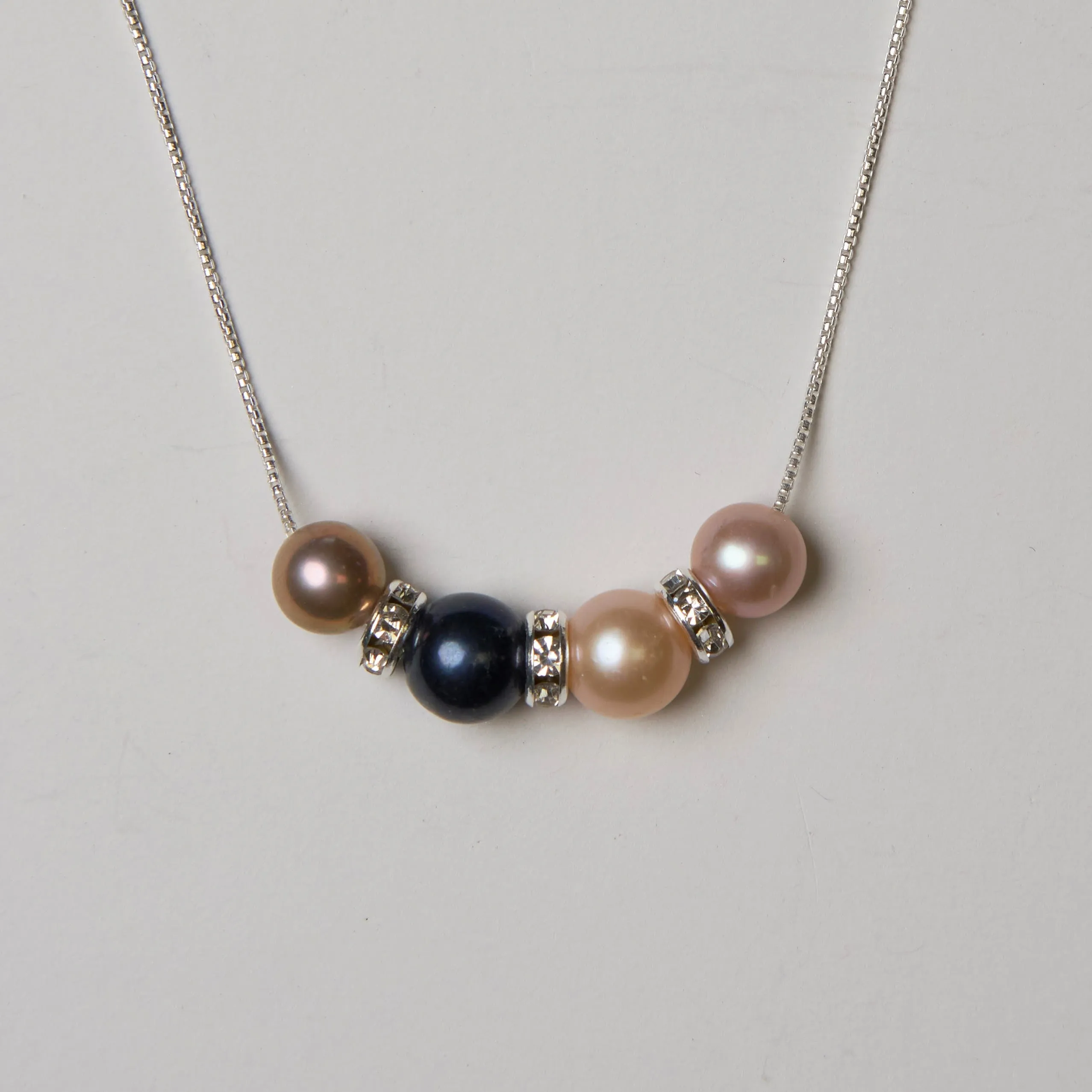 Crystal Bead Threaded Necklace