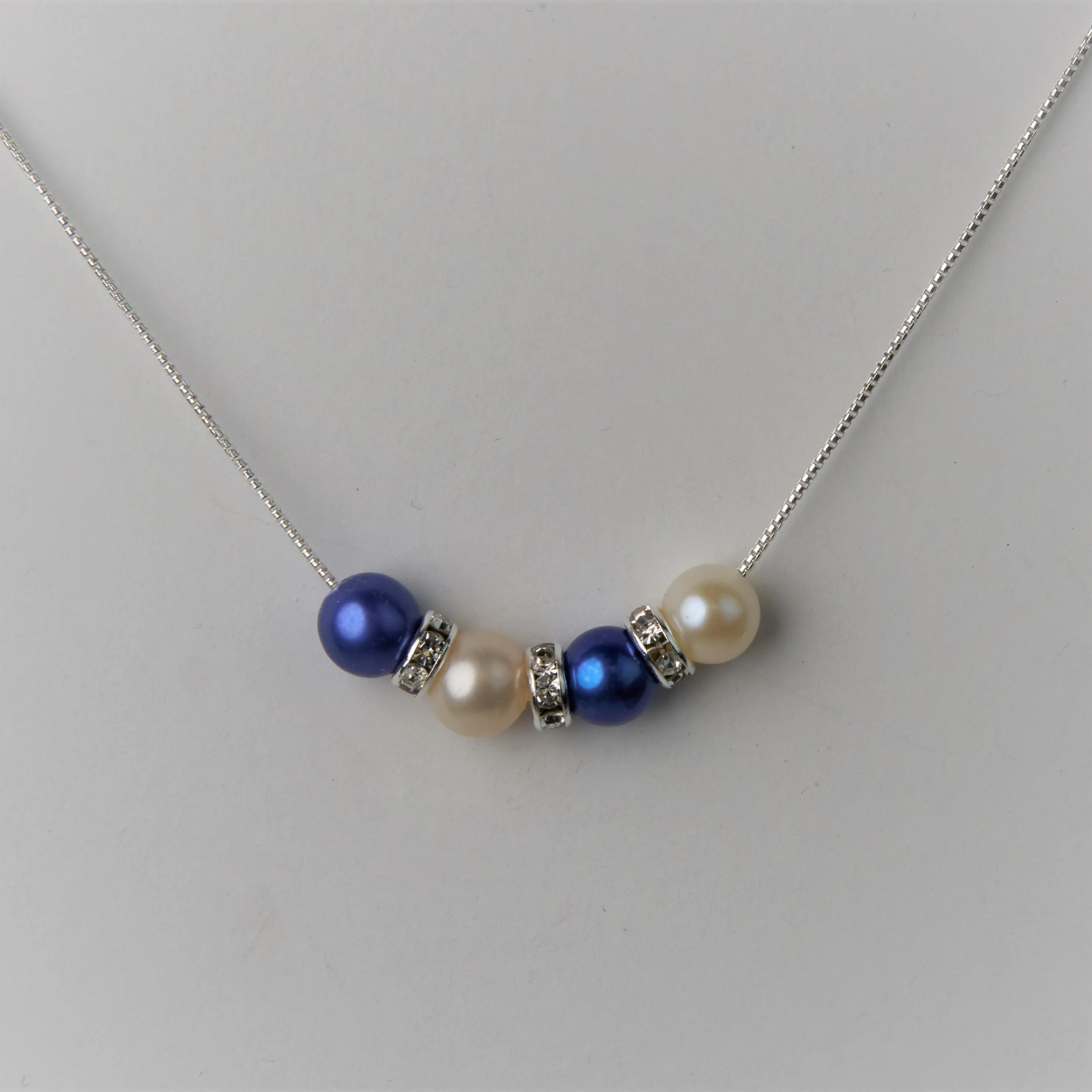 Crystal Bead Threaded Necklace