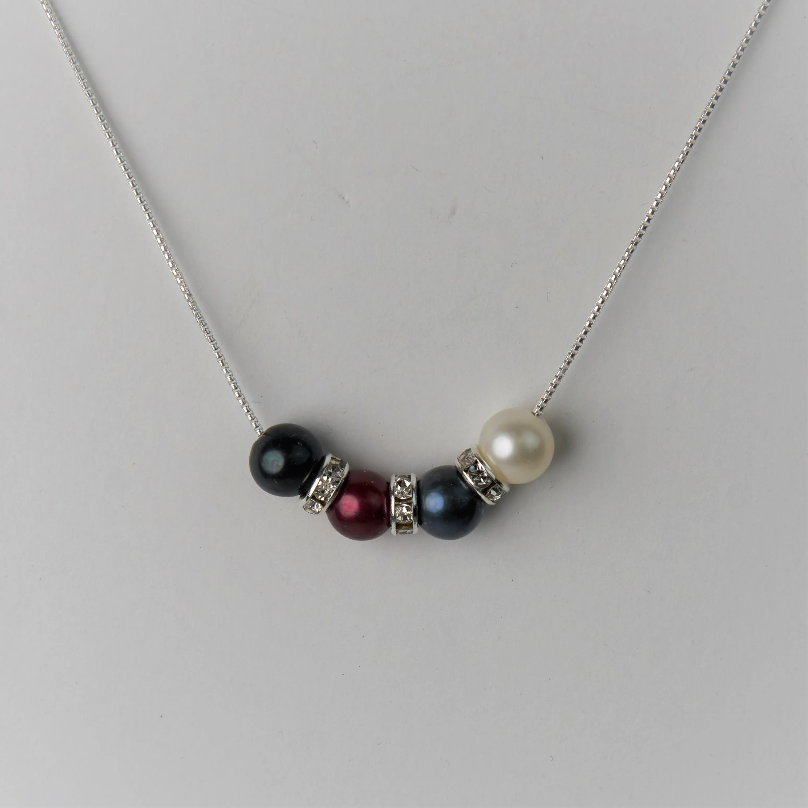 Crystal Bead Threaded Necklace