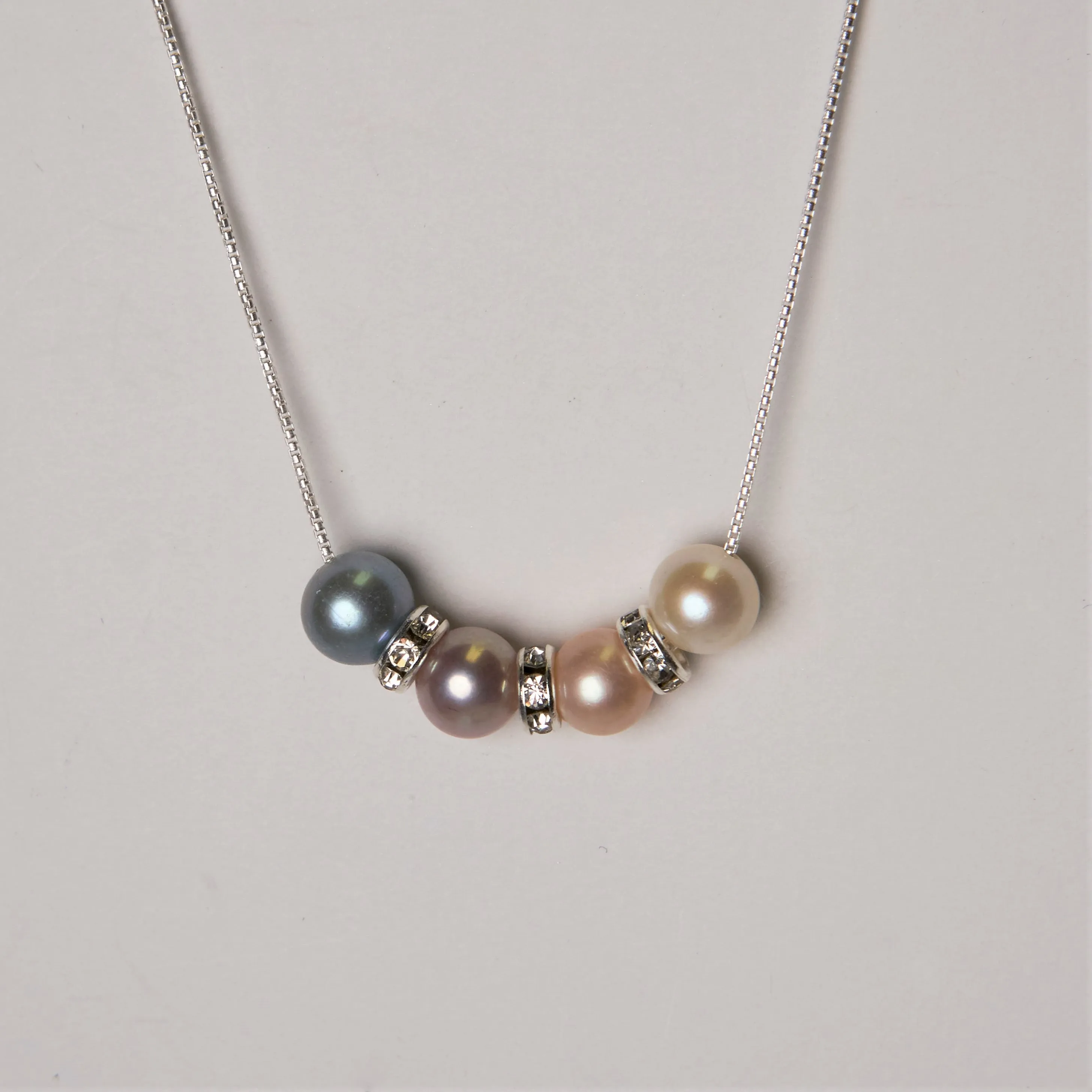 Crystal Bead Threaded Necklace