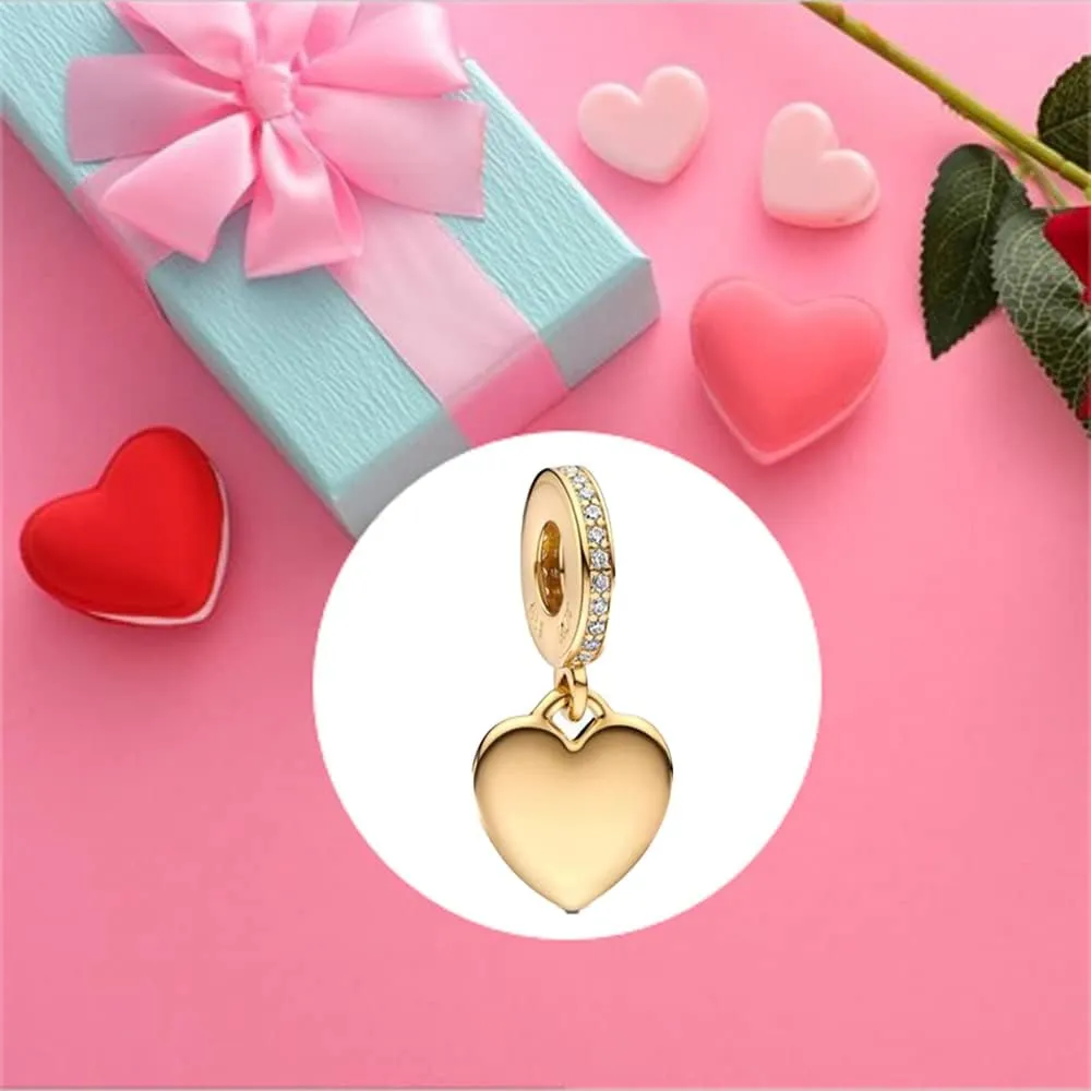 Cute Fashion Jewelry Animals Cartoon Heart Charms fit for 925 Sterling Silver Dangle Pendant Bead with 5A Cubic Zirconia Suitable for Women Bracelets and Necklaces, Christmas Gift for Women