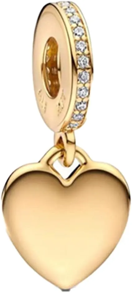 Cute Fashion Jewelry Animals Cartoon Heart Charms fit for 925 Sterling Silver Dangle Pendant Bead with 5A Cubic Zirconia Suitable for Women Bracelets and Necklaces, Christmas Gift for Women