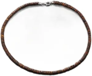 DATOA Puka Shell Necklace for Women Men Summer Surfer Beaded Necklace Coconut Shell Seashell Beads Necklace Beach Jewelry