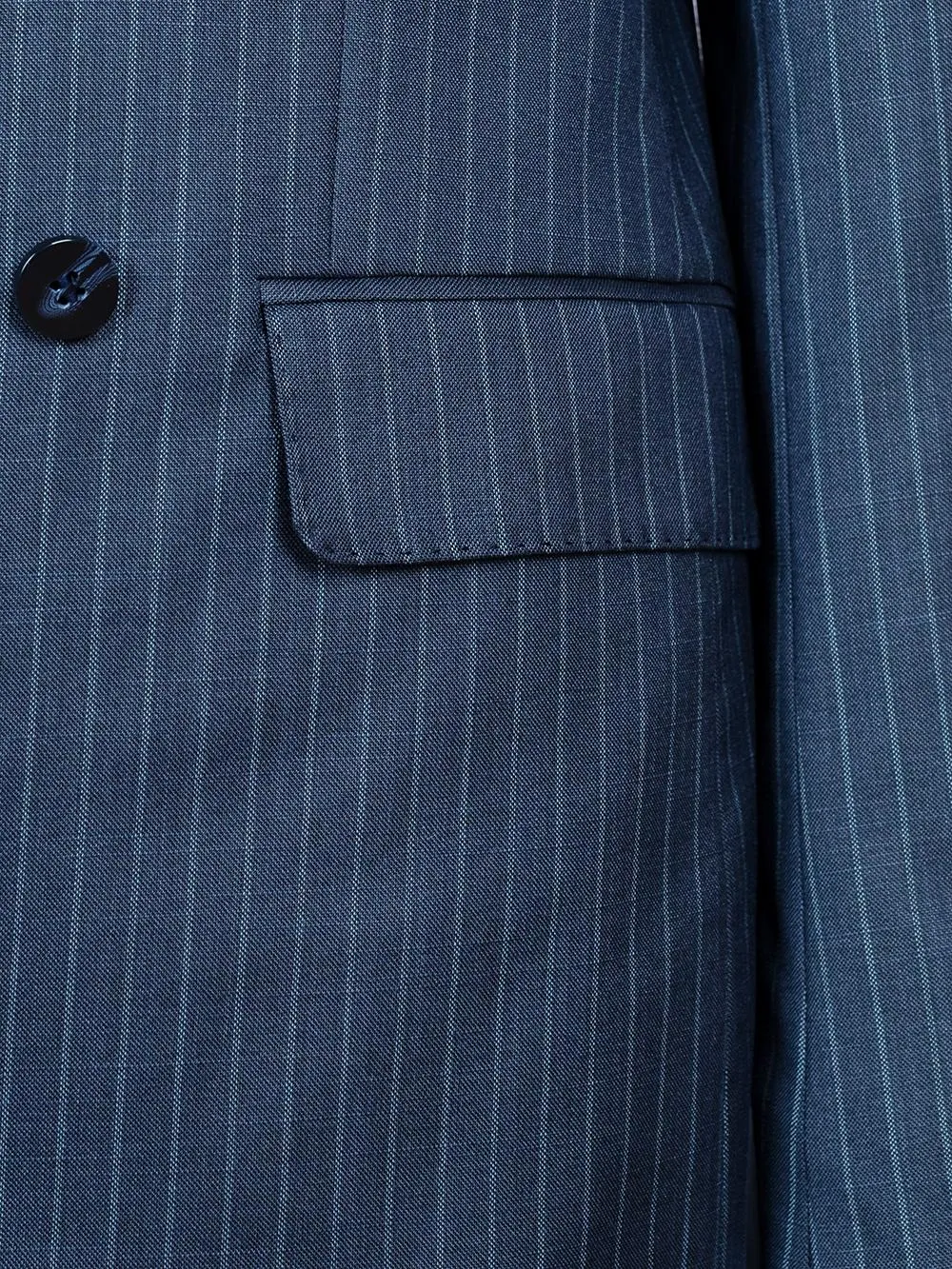 Double Breasted Navy Strips Bespoke Men Suit Tailored