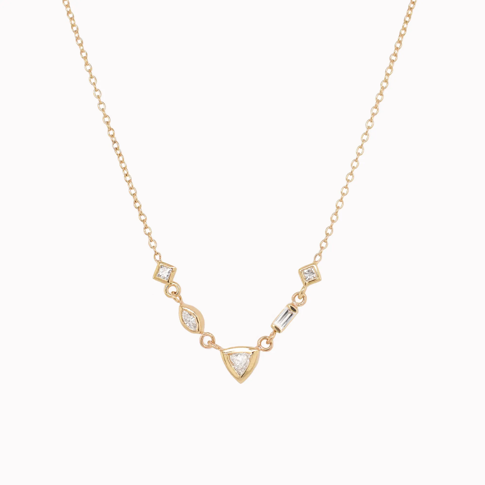 Fancy Mixed Diamonds Necklace