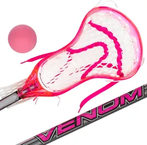 Franklin Sports Kids Mini Lacrosse Stick   Ball Set - Venom Youth Plastic Lacrosse Stick for Beginners - Perfect Set for Kids   Toddlers