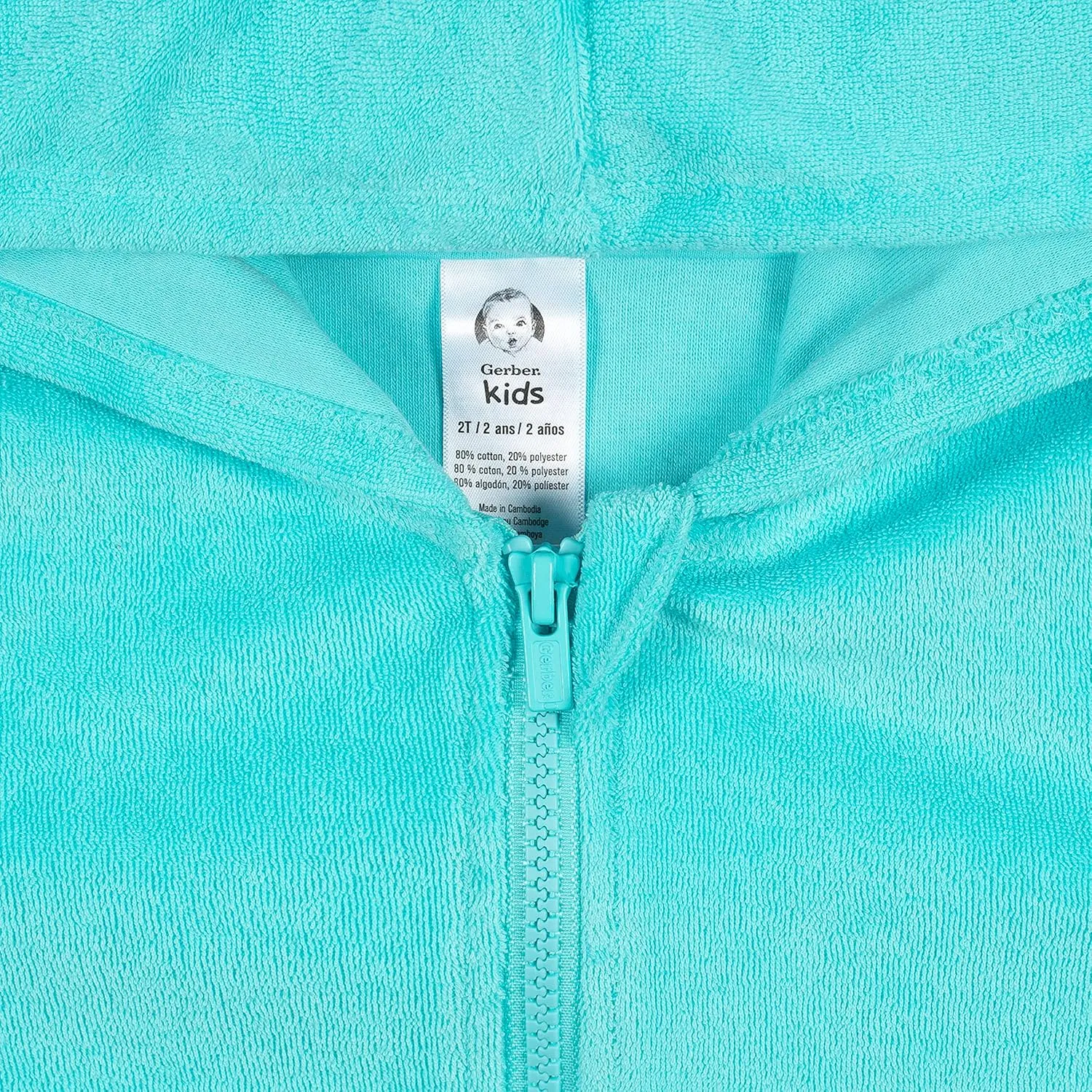 Gerber Baby Girls' and Toddler Zipper Hoodie Terry Swimsuit Cover Up