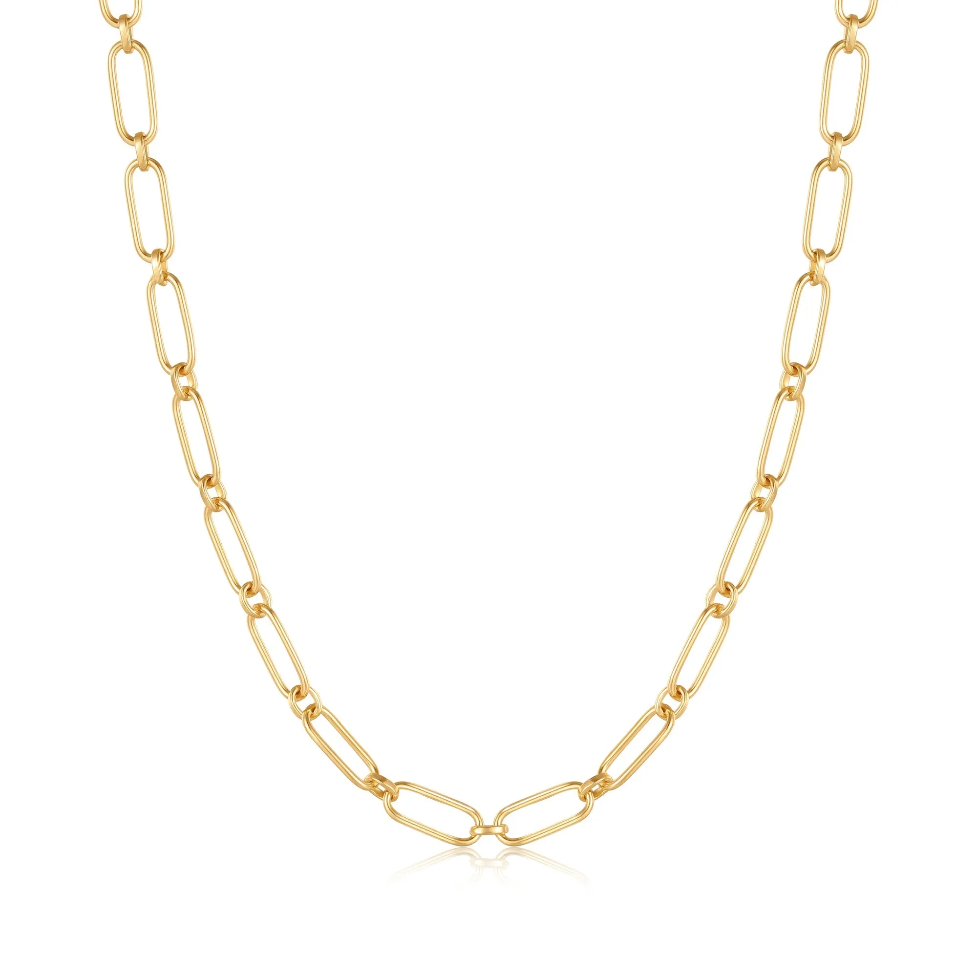 Gold Cable Connect Chunky Chain Necklace