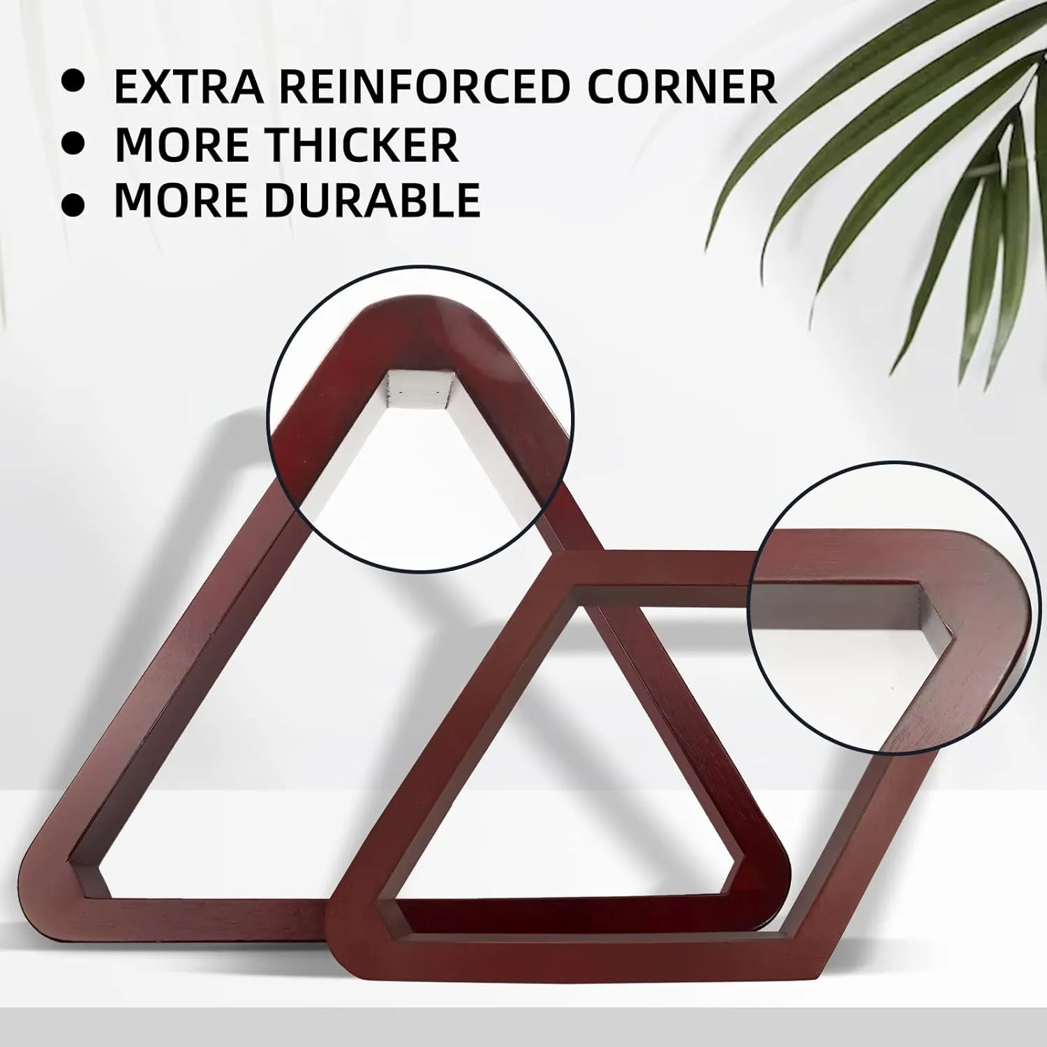 GSE Games & Sports Expert Deluxe Heavy Duty Solid Wood Billiard 8-Ball Triangle / 9-Ball Diamond Pool Ball Racks for 2-1/4" Pool Balls, Billiards Accessories
