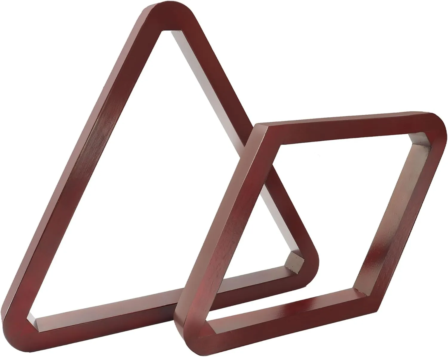 GSE Games & Sports Expert Deluxe Heavy Duty Solid Wood Billiard 8-Ball Triangle / 9-Ball Diamond Pool Ball Racks for 2-1/4" Pool Balls, Billiards Accessories