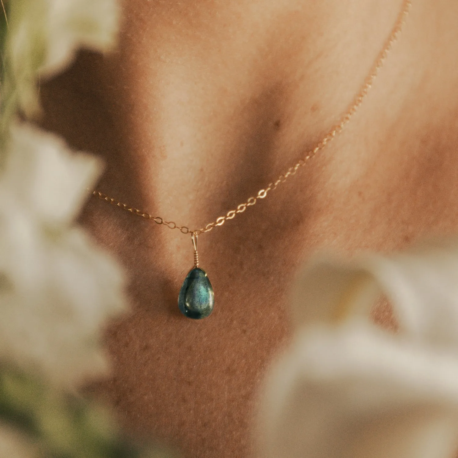 Intention Necklace Bottle -  Transforming Labradorite