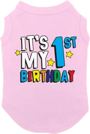 It's My 1st Birthday - First Dog Shirt (Pink, 2X-Large)