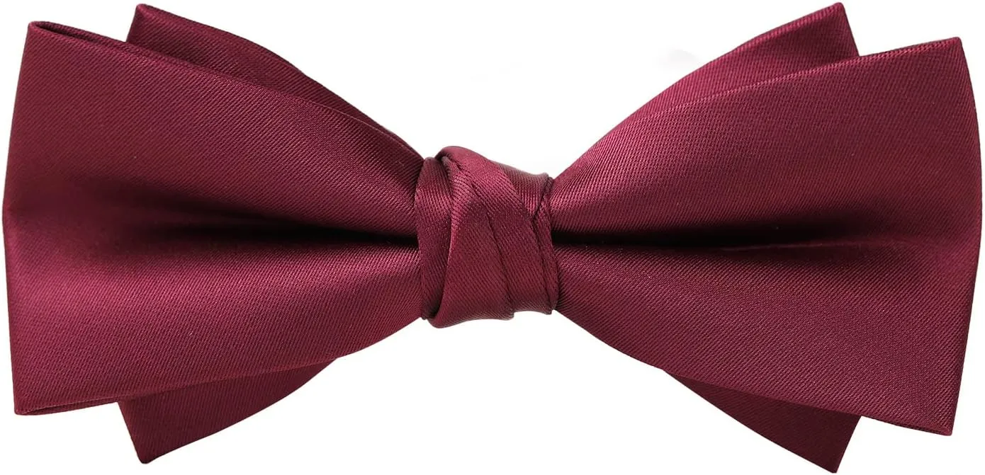 Men's Solid Color Satin Bowtie