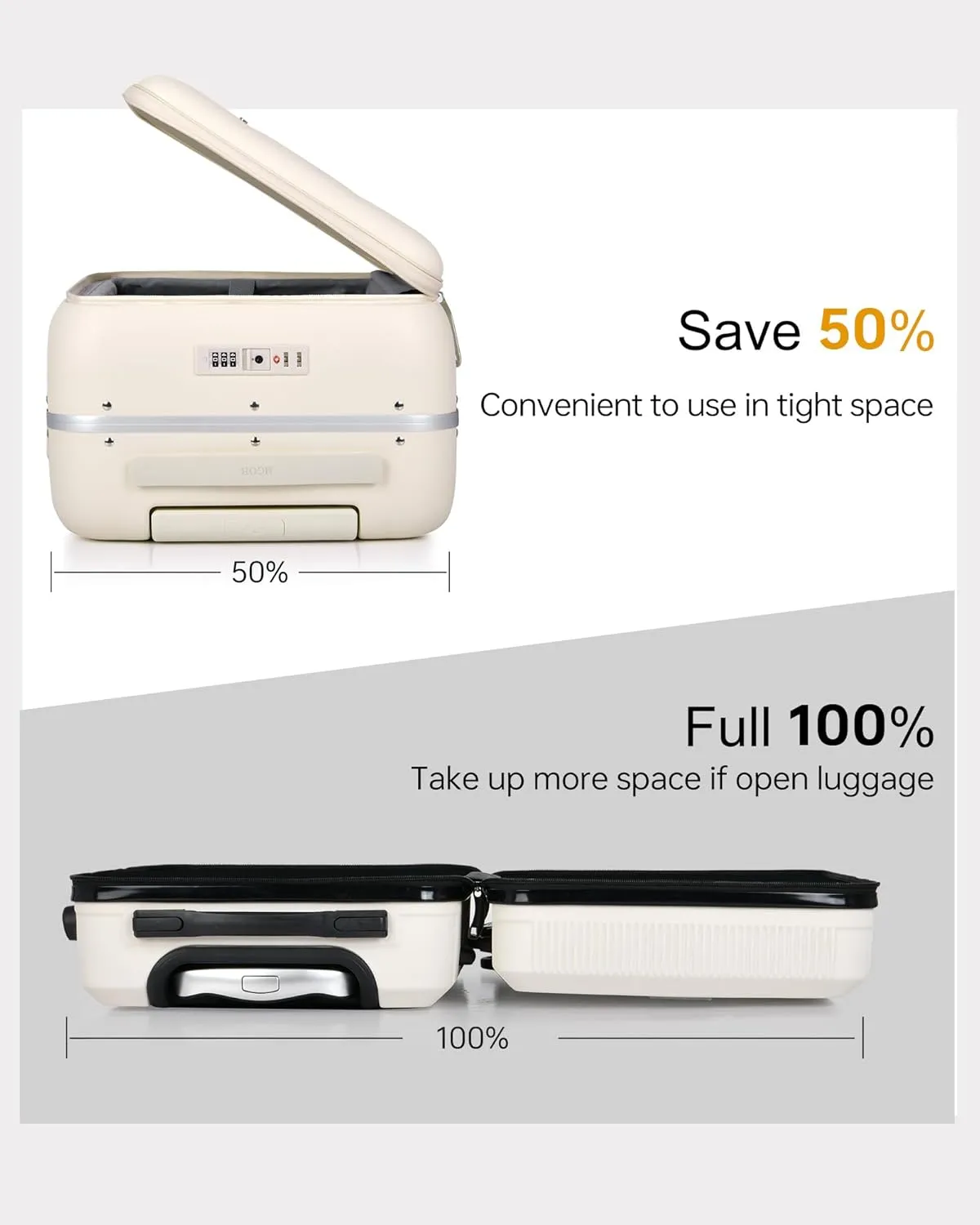 MGB 20 Inch Carry On Luggage with Wheels PC Hard Shell Suitcase Top Opening Aluminum Frame Travel Luggage Suitcases for Woman Men Gifts 22 X 14 X 9 Airline Approved with TSA Lock