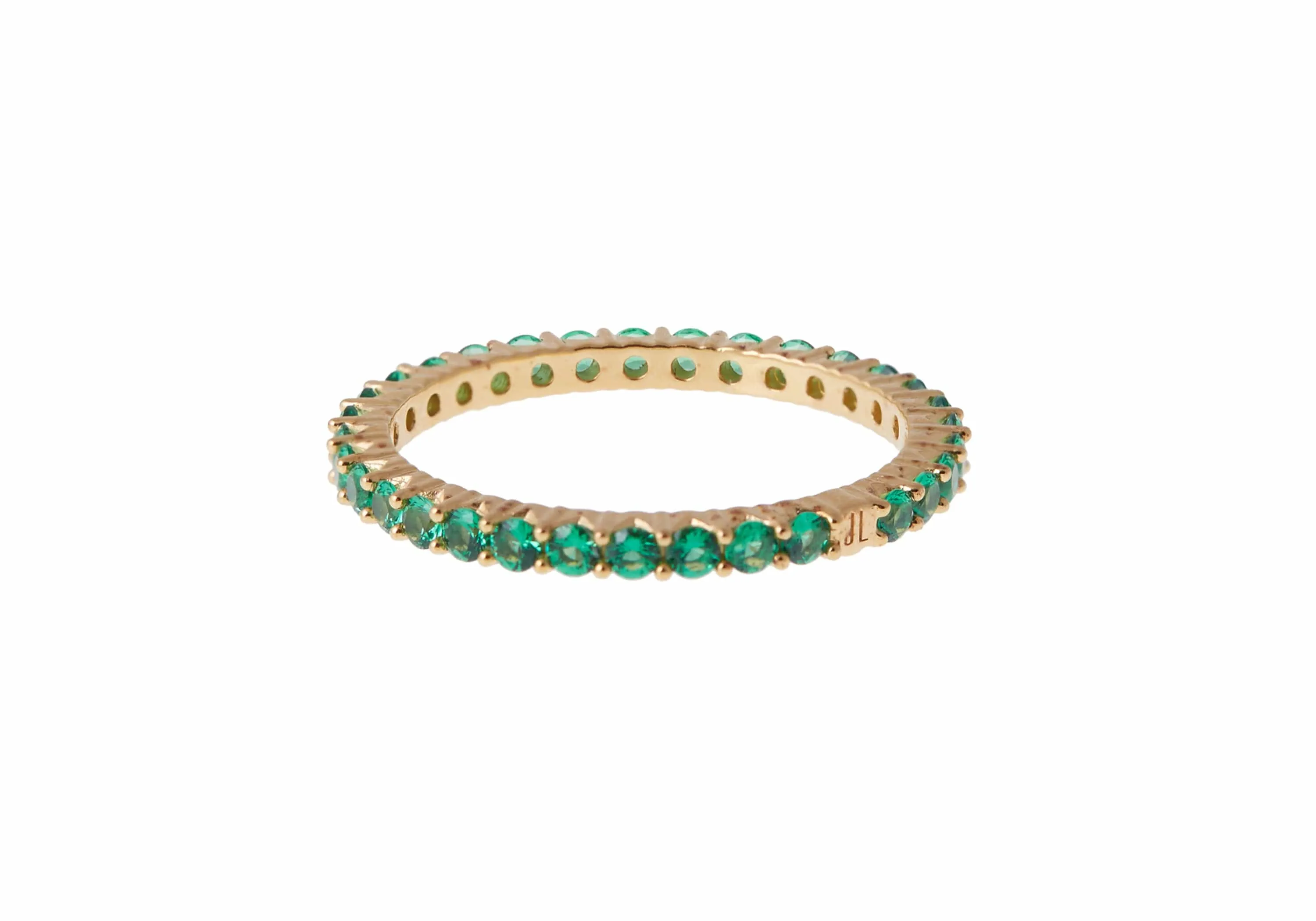 Micropave Eternity Ring Green