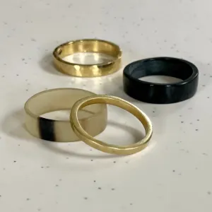 Mixed Material Stacking Rings From Abroad Modern