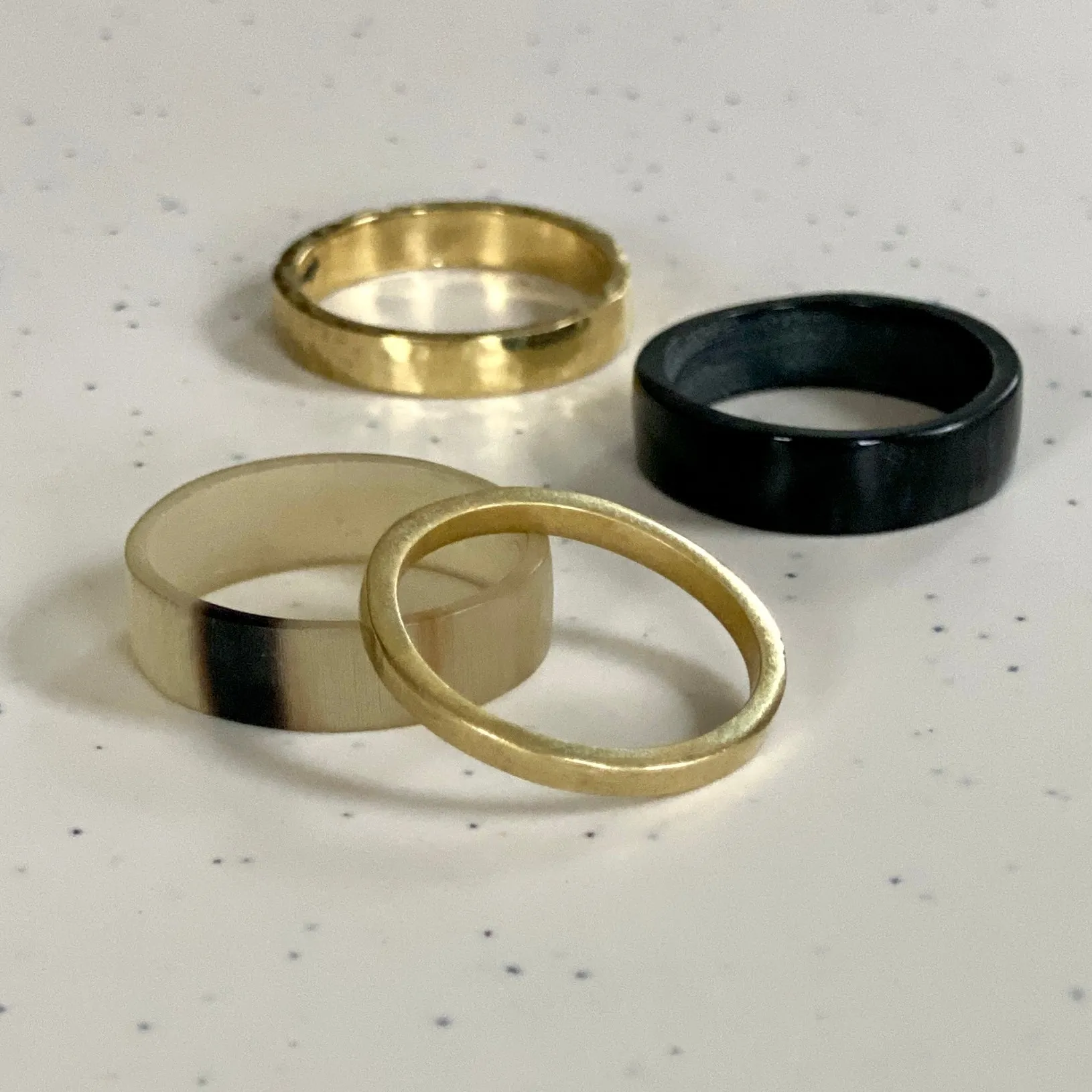 Mixed Material Stacking Rings From Abroad Modern