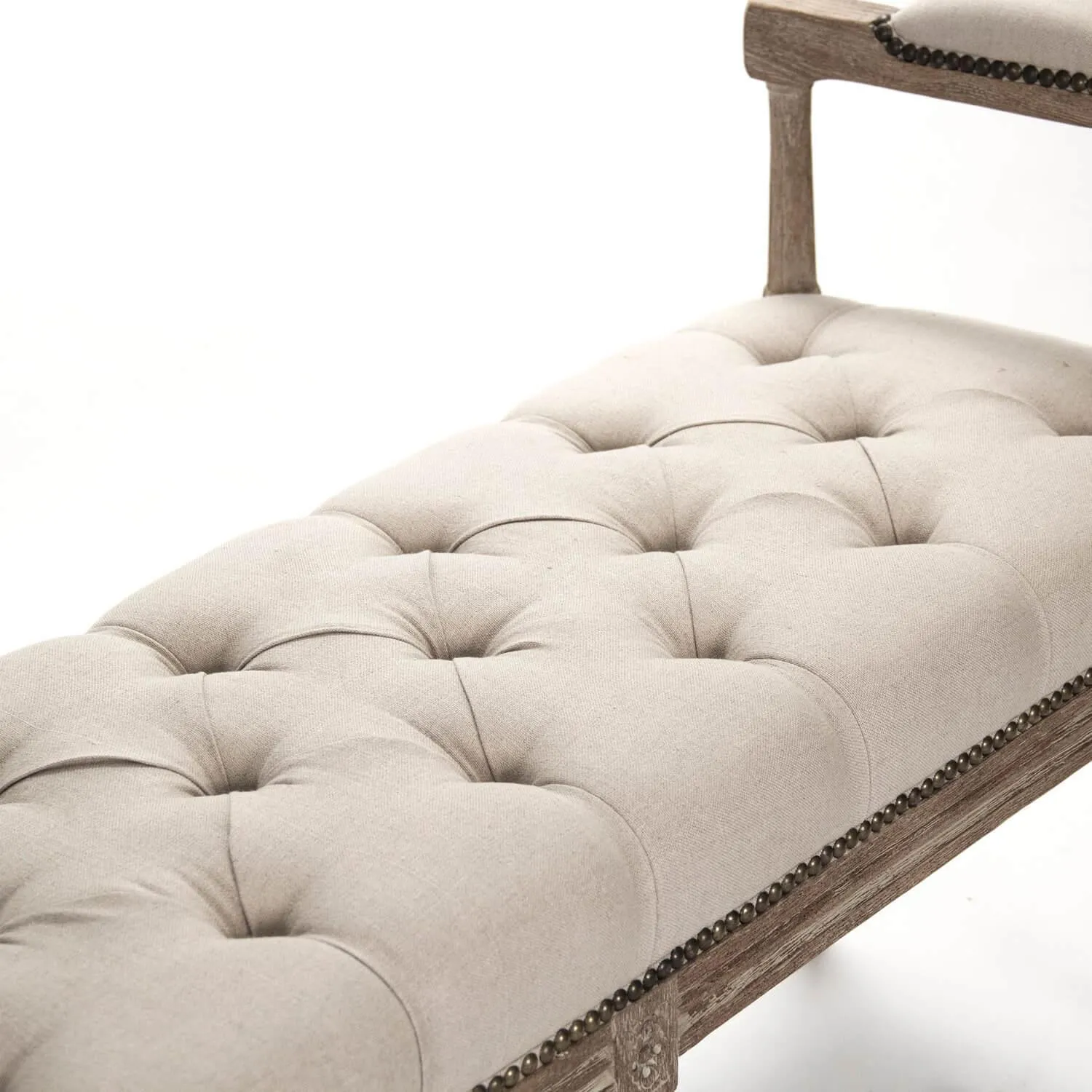 Modern French Tufted Bench