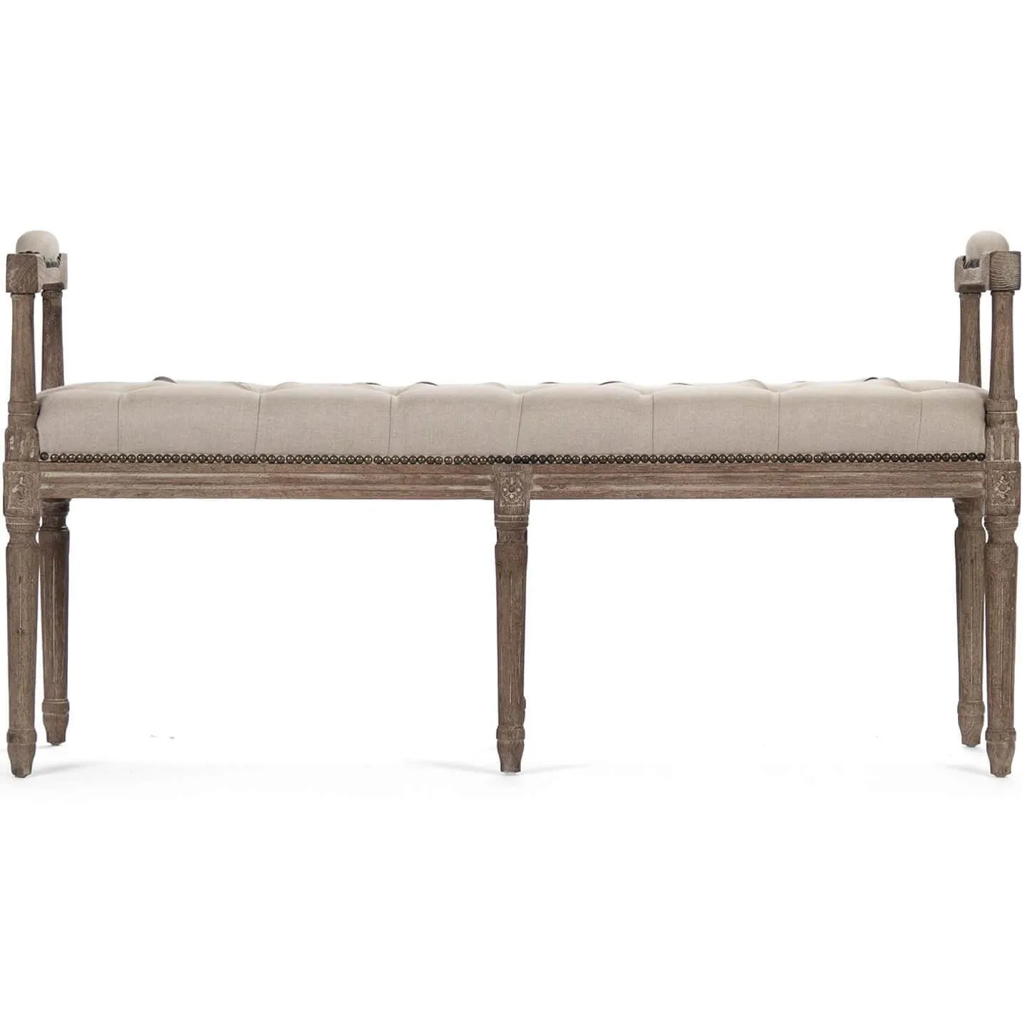 Modern French Tufted Bench