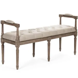 Modern French Tufted Bench