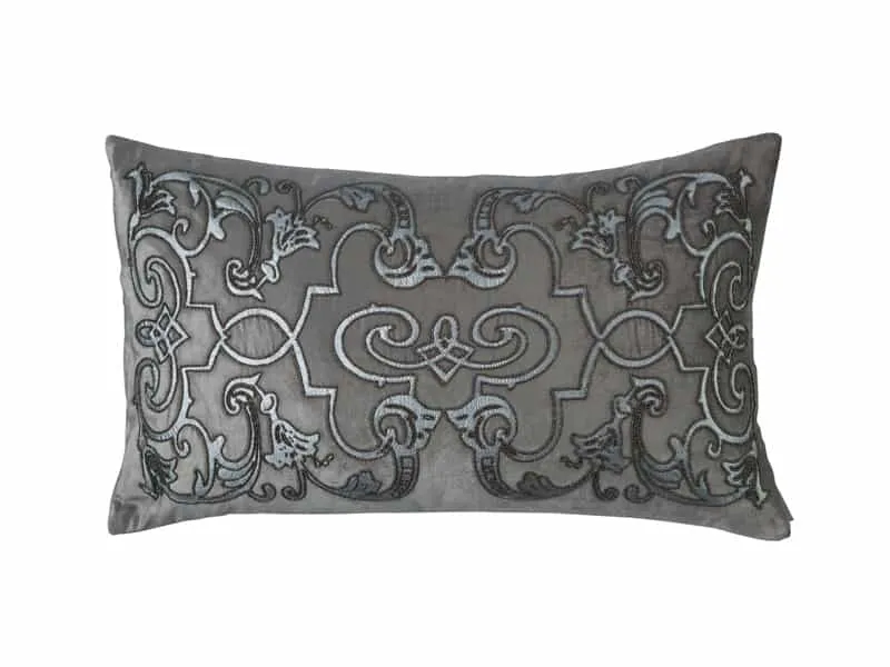 Mozart Platinum & Silver Pillow by Lili Alessandra