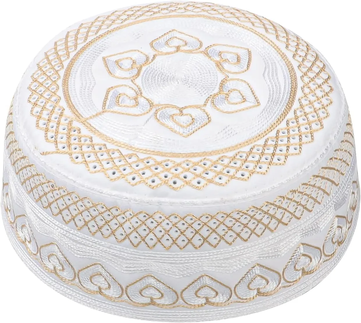 Muslim Prayer Kufi Hat for Men Boys Islamic Beanie Skull Cap Prayer Headwear Embroidery Kofia Topi Sun Hat Ramadan Eid Gift