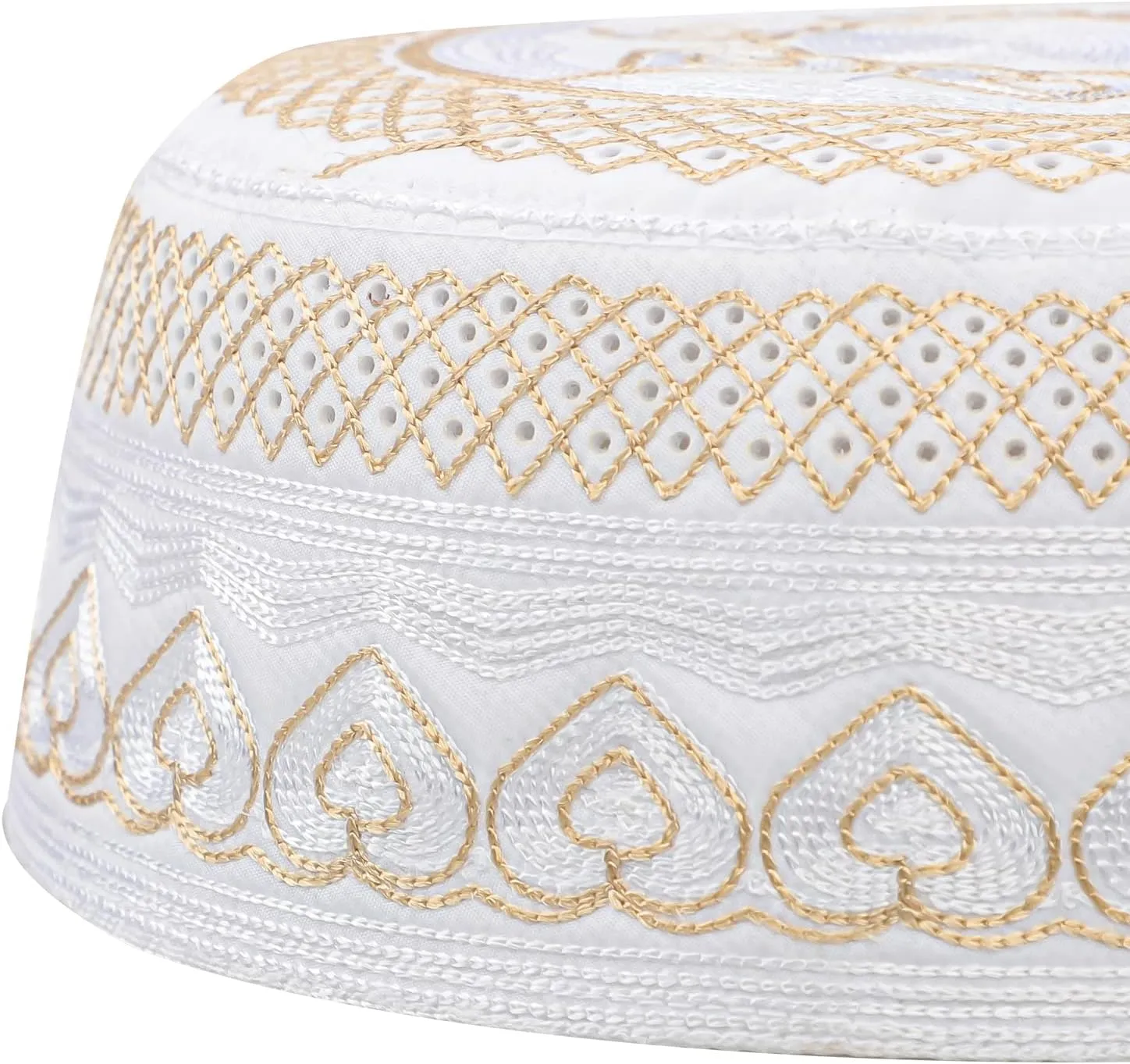 Muslim Prayer Kufi Hat for Men Boys Islamic Beanie Skull Cap Prayer Headwear Embroidery Kofia Topi Sun Hat Ramadan Eid Gift