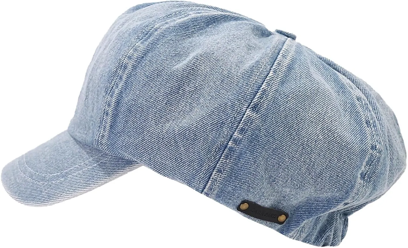 Newsboy Cap for Women,Fashion Ivy Cabbie Hats Bakerboy Style Peaked Visor Berets Cap