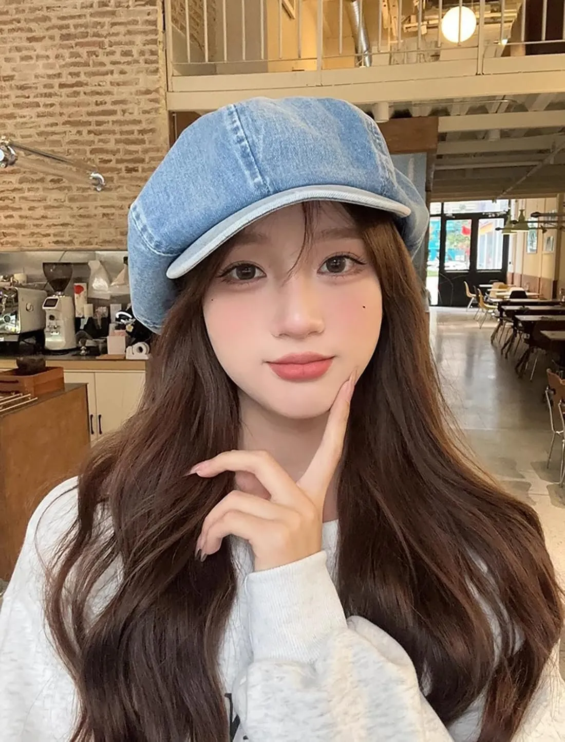 Newsboy Cap for Women,Fashion Ivy Cabbie Hats Bakerboy Style Peaked Visor Berets Cap