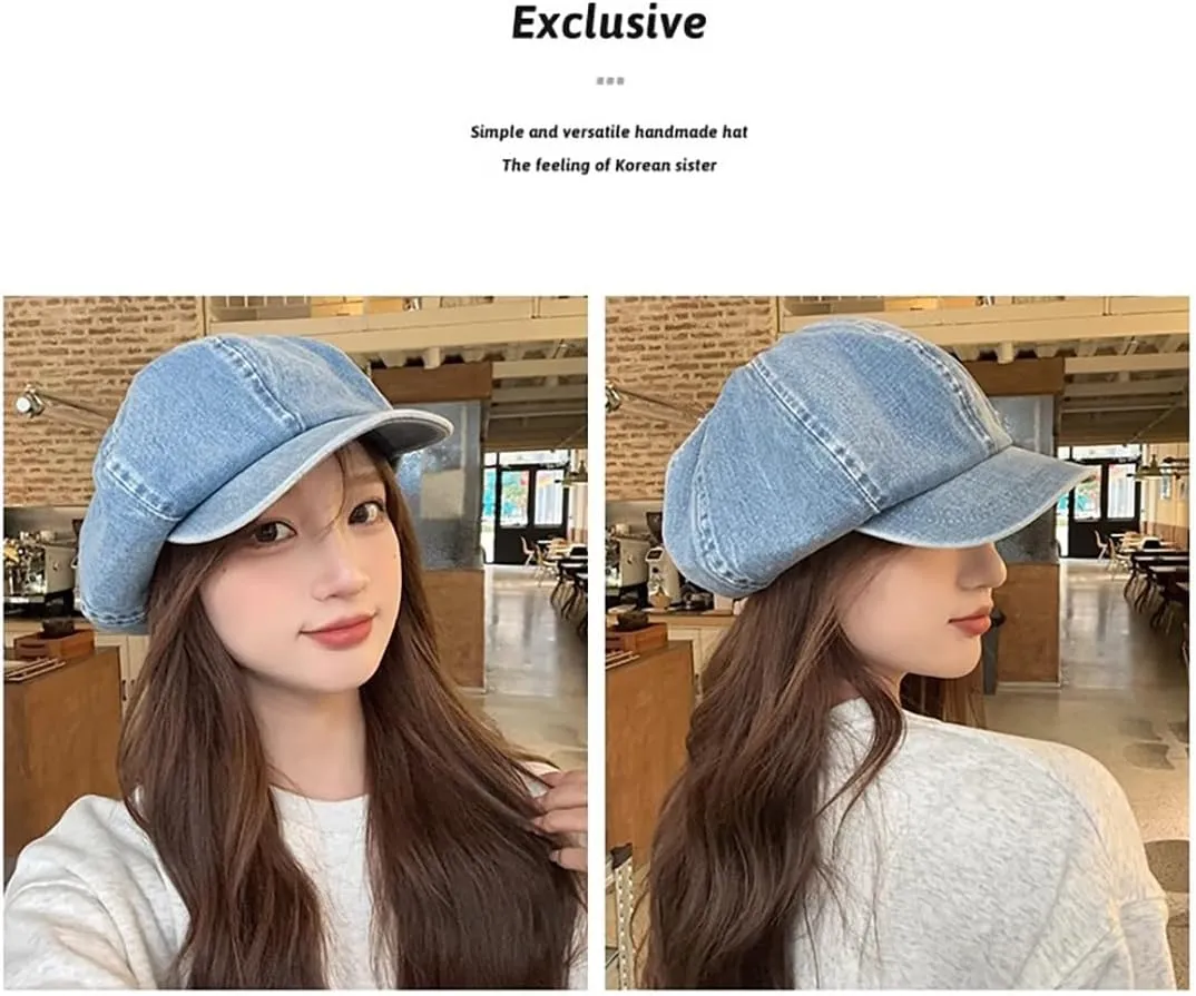 Newsboy Cap for Women,Fashion Ivy Cabbie Hats Bakerboy Style Peaked Visor Berets Cap