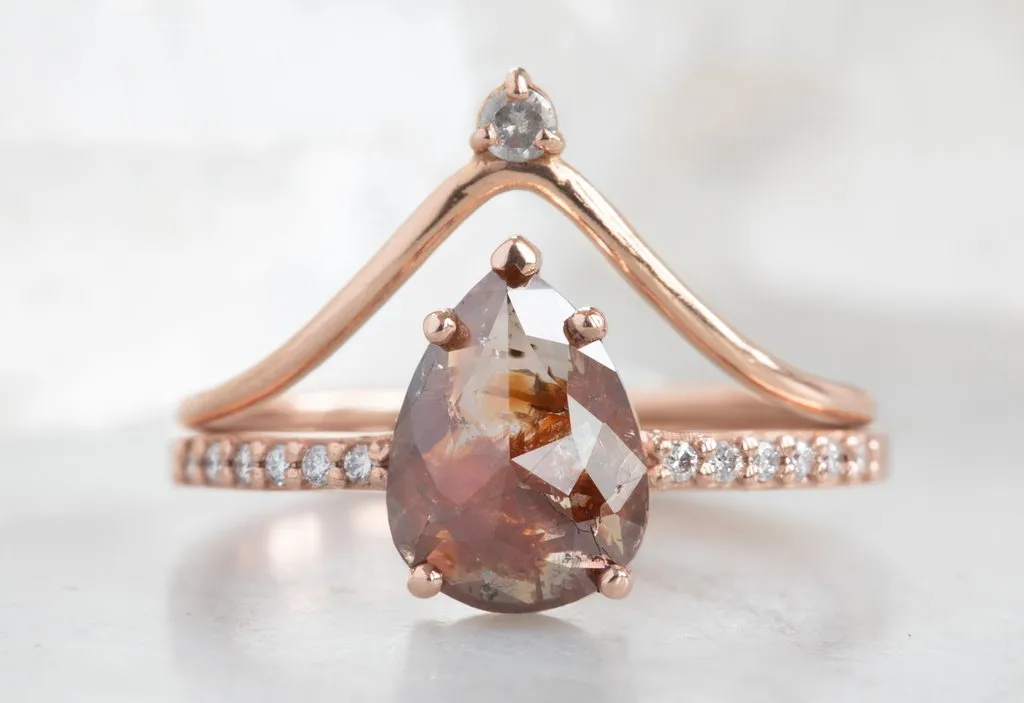 One of a Kind Diamond Crown Stacking Ring