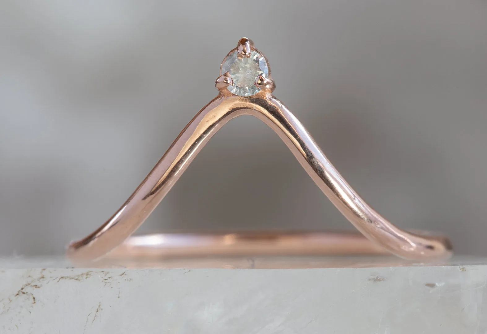 One of a Kind Diamond Crown Stacking Ring