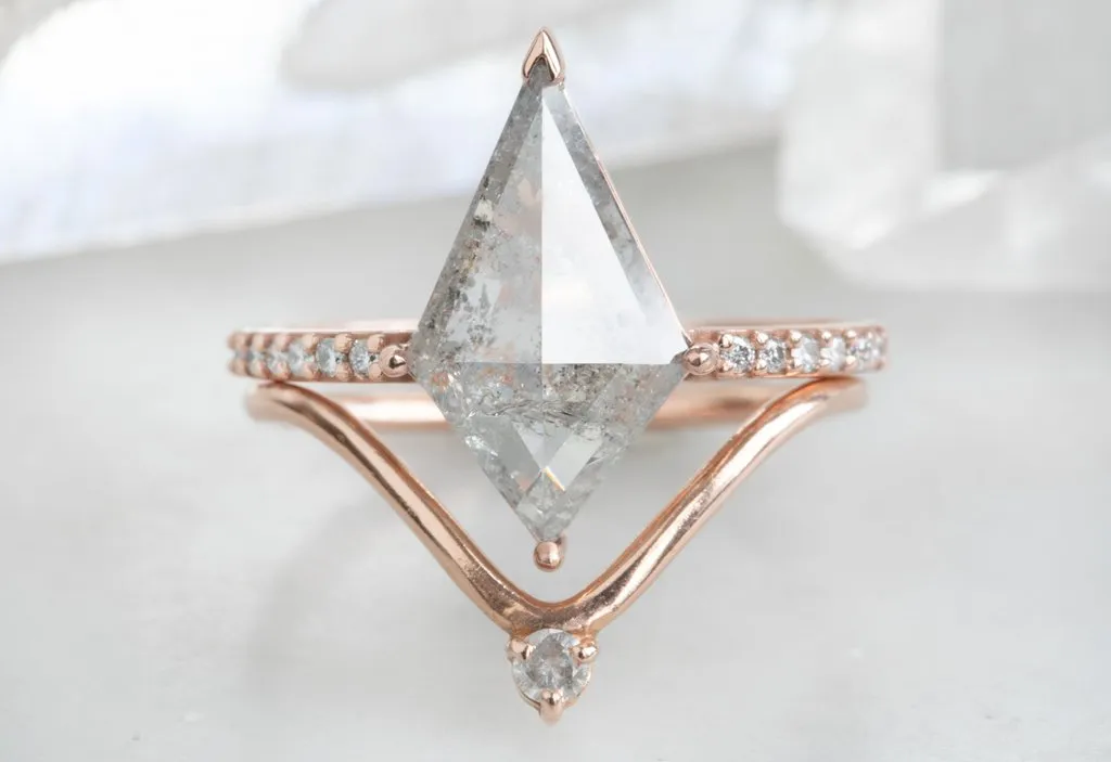 One of a Kind Diamond Crown Stacking Ring