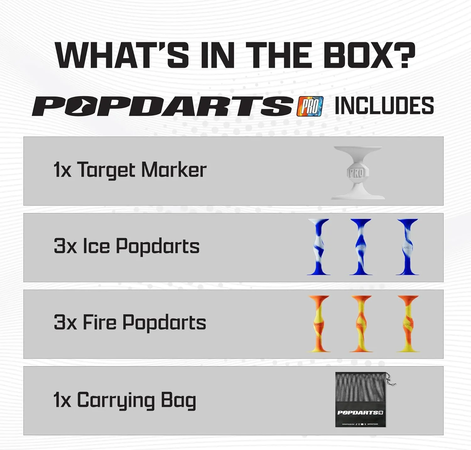 Popdarts PRO Pack Game Set (Fire & Ice) - Indoor, Outdoor Suction Cup Throwing Game - Competition with a POP