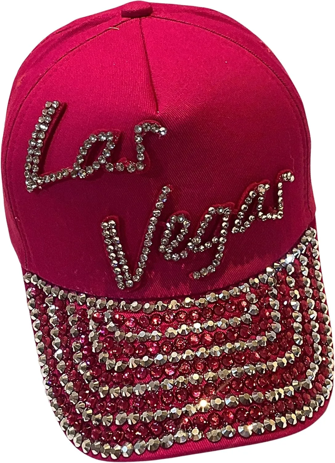 Popfizzy Bling Hat for Women, Fun Rhinestone Baseball Cap, Bedazzled Distressed Denim Hat, Handmade Gifts for Women and Girls