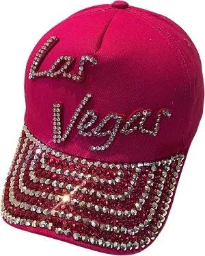 Popfizzy Bling Hat for Women, Fun Rhinestone Baseball Cap, Bedazzled Distressed Denim Hat, Handmade Gifts for Women and Girls