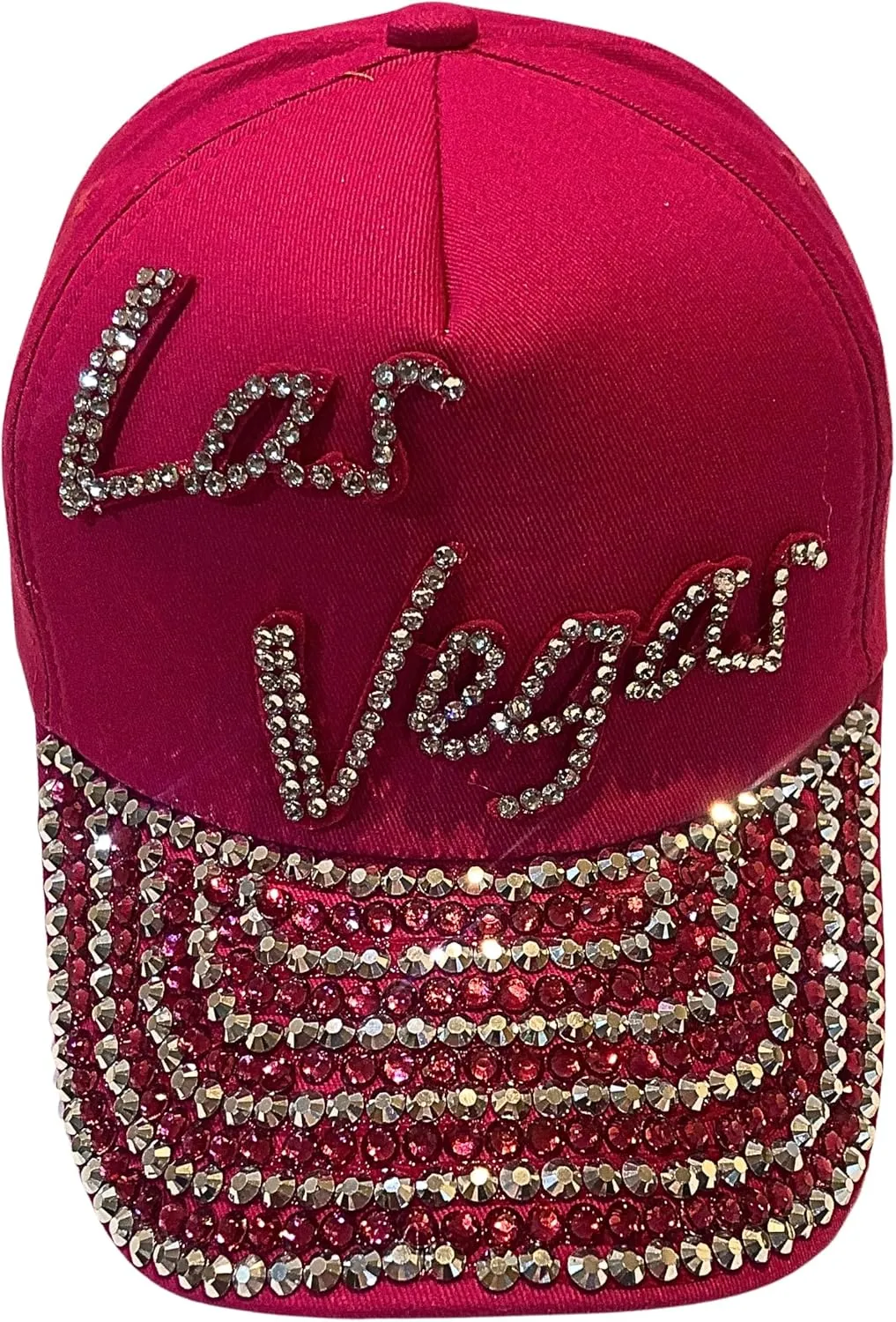 Popfizzy Bling Hat for Women, Fun Rhinestone Baseball Cap, Bedazzled Distressed Denim Hat, Handmade Gifts for Women and Girls